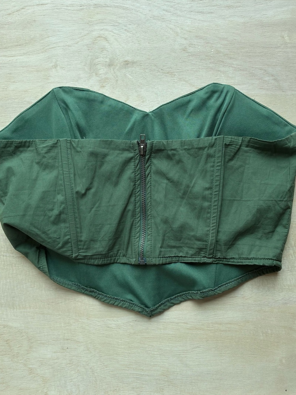 LA Hearts Corset Crop Top Olive
Green Strapless Bandeau
Sweetheart Neck Small - Picture 2 of 5